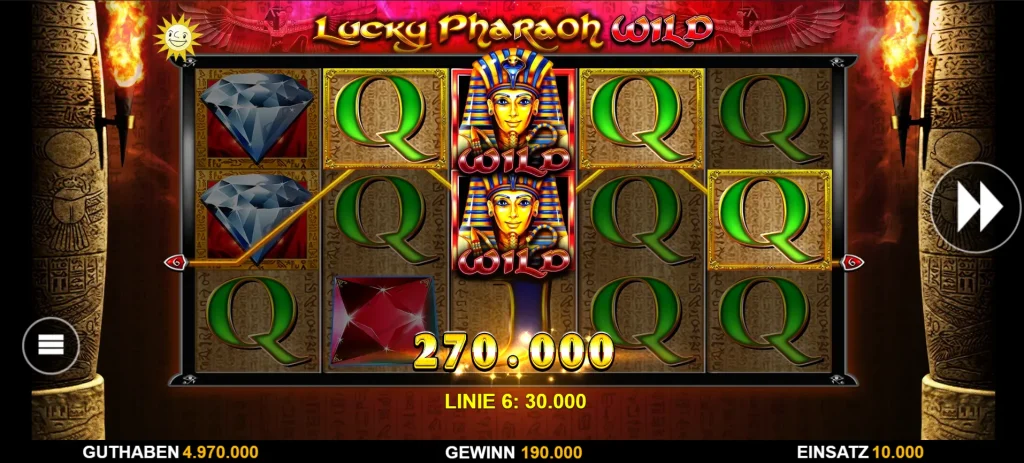 Lucky Pharaoh Power Spins aktiviert